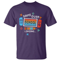 Game Over School Loading T Shirt Game Console Pencil End Summer - Wonder Print Shop
