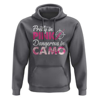 Funny Hunter Hoodie Pretty In Pink Dangerous In Camo Hunting - Wonder Print Shop