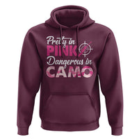 Funny Hunter Hoodie Pretty In Pink Dangerous In Camo Hunting - Wonder Print Shop