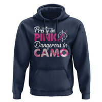Funny Hunter Hoodie Pretty In Pink Dangerous In Camo Hunting - Wonder Print Shop