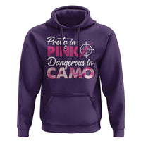 Funny Hunter Hoodie Pretty In Pink Dangerous In Camo Hunting - Wonder Print Shop