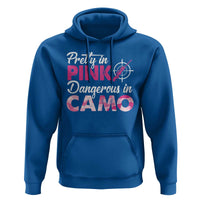 Funny Hunter Hoodie Pretty In Pink Dangerous In Camo Hunting - Wonder Print Shop
