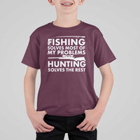 Funny Hunter T Shirt For Kid Fishing And Hunting Father's Day - Wonder Print Shop