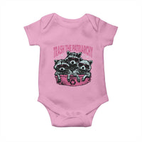 Funny Trash The Patriarchy Baby Onesie Feral Feminist Racoon - Wonder Print Shop