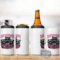 Funny Trash The Patriarchy 4 in 1 Can Cooler Tumbler Feral Feminist Racoon - Wonder Print Shop