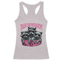 Funny Trash The Patriarchy Racerback Tank Top Feral Feminist Racoon - Wonder Print Shop