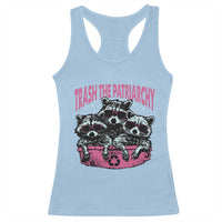 Funny Trash The Patriarchy Racerback Tank Top Feral Feminist Racoon - Wonder Print Shop
