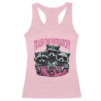 Funny Trash The Patriarchy Racerback Tank Top Feral Feminist Racoon - Wonder Print Shop