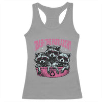 Funny Trash The Patriarchy Racerback Tank Top Feral Feminist Racoon - Wonder Print Shop