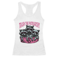 Funny Trash The Patriarchy Racerback Tank Top Feral Feminist Racoon - Wonder Print Shop