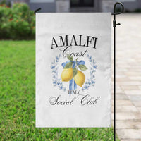 Amalfi Italy Coast Social Club Garden Flag Coquette Bow Lemon Travel - Wonder Print Shop