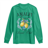 Amalfi Italy Coast Social Club Long Sleeve Shirt Coquette Bow Lemon Travel - Wonder Print Shop