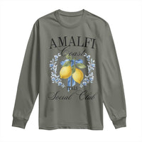 Amalfi Italy Coast Social Club Long Sleeve Shirt Coquette Bow Lemon Travel - Wonder Print Shop