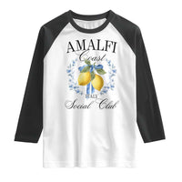 Amalfi Italy Coast Social Club Raglan Shirt Coquette Bow Lemon Travel - Wonder Print Shop