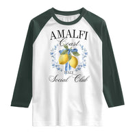Amalfi Italy Coast Social Club Raglan Shirt Coquette Bow Lemon Travel - Wonder Print Shop