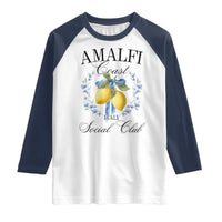Amalfi Italy Coast Social Club Raglan Shirt Coquette Bow Lemon Travel - Wonder Print Shop