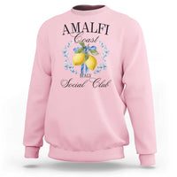 Amalfi Italy Coast Social Club Sweatshirt Coquette Bow Lemon Travel - Wonder Print Shop