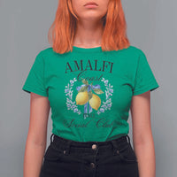 Amalfi Italy Coast Social Club T Shirt For Women Coquette Bow Lemon Travel - Wonder Print Shop
