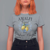 Amalfi Italy Coast Social Club T Shirt For Women Coquette Bow Lemon Travel - Wonder Print Shop