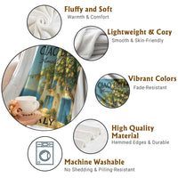 Italian Summer Amalfi Coast Throw Blanket Ciao Bella Italy Lemon - Wonder Print Shop