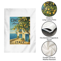 Italian Summer Amalfi Coast Garden Flag Ciao Bella Italy Lemon - Wonder Print Shop