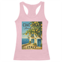 Italian Summer Amalfi Coast Racerback Tank Top Ciao Bella Italy Lemon - Wonder Print Shop