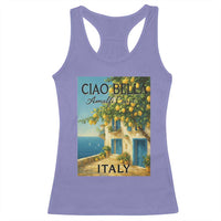 Italian Summer Amalfi Coast Racerback Tank Top Ciao Bella Italy Lemon - Wonder Print Shop