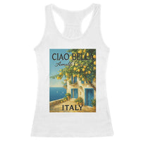 Italian Summer Amalfi Coast Racerback Tank Top Ciao Bella Italy Lemon - Wonder Print Shop