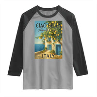 Italian Summer Amalfi Coast Raglan Shirt Ciao Bella Italy Lemon - Wonder Print Shop