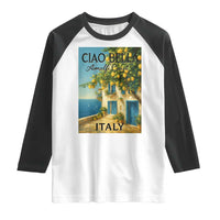 Italian Summer Amalfi Coast Raglan Shirt Ciao Bella Italy Lemon - Wonder Print Shop