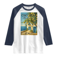 Italian Summer Amalfi Coast Raglan Shirt Ciao Bella Italy Lemon - Wonder Print Shop