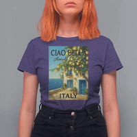 Italian Summer Amalfi Coast T Shirt For Women Ciao Bella Italy Lemon - Wonder Print Shop