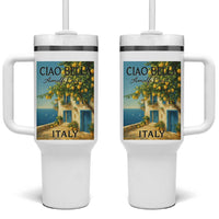 Italian Summer Amalfi Coast Tumbler With Handle Ciao Bella Italy Lemon - Wonder Print Shop