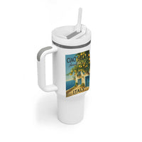 Italian Summer Amalfi Coast Tumbler With Handle Ciao Bella Italy Lemon - Wonder Print Shop