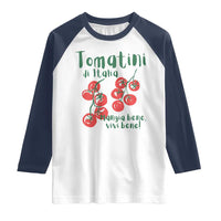 Italian Tomato Raglan Shirt Tomatini Di Italia Vegetable Garden Lover - Wonder Print Shop