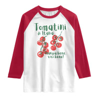 Italian Tomato Raglan Shirt Tomatini Di Italia Vegetable Garden Lover - Wonder Print Shop