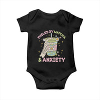 Funny Fueled By Matcha And Anxiety Baby Onesie Matcha Lover - Wonder Print Shop