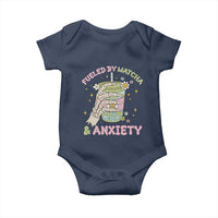Funny Fueled By Matcha And Anxiety Baby Onesie Matcha Lover - Wonder Print Shop
