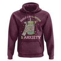 Funny Fueled By Matcha And Anxiety Hoodie Matcha Lover - Wonder Print Shop