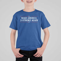 Funny 2 Stroke Motocross Lover T Shirt For Kid Make America 2 Stroke Again