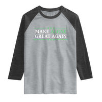 Make Algae Great Again Raglan Shirt Funny Political Satire Lincoln Reflecting Pool