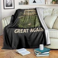 Make Algae Great Again Throw Blanket Funny Lincoln Memorial Reflecting Pool
