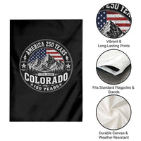 Colorado 150 America 250 Years Garden Flag Colorado Sesquicentennial Anniversary 1876 2026