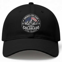 Colorado 150 America 250 Years Baseball Cap Colorado Sesquicentennial Anniversary 1876 2026