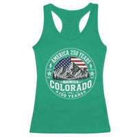 Colorado 150 America 250 Years Racerback Tank Top Colorado Sesquicentennial Anniversary 1876 2026