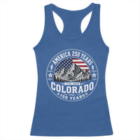Colorado 150 America 250 Years Racerback Tank Top Colorado Sesquicentennial Anniversary 1876 2026