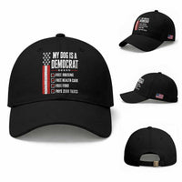 My Dog Is A Democrat Baseball Cap Funny Political Dog Owner