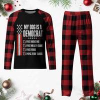 My Dog Is A Democrat Plaid Pajama Set Funny Political Dog Owner