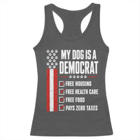 My Dog Is A Democrat Racerback Tank Top Funny Political Dog Owner