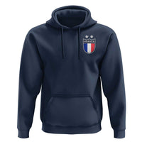 Vintage France Football Crest Two Stars French Flag Hoodie